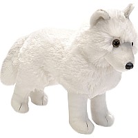 Standing Arctic Wolf Stuffed Animal - 12"