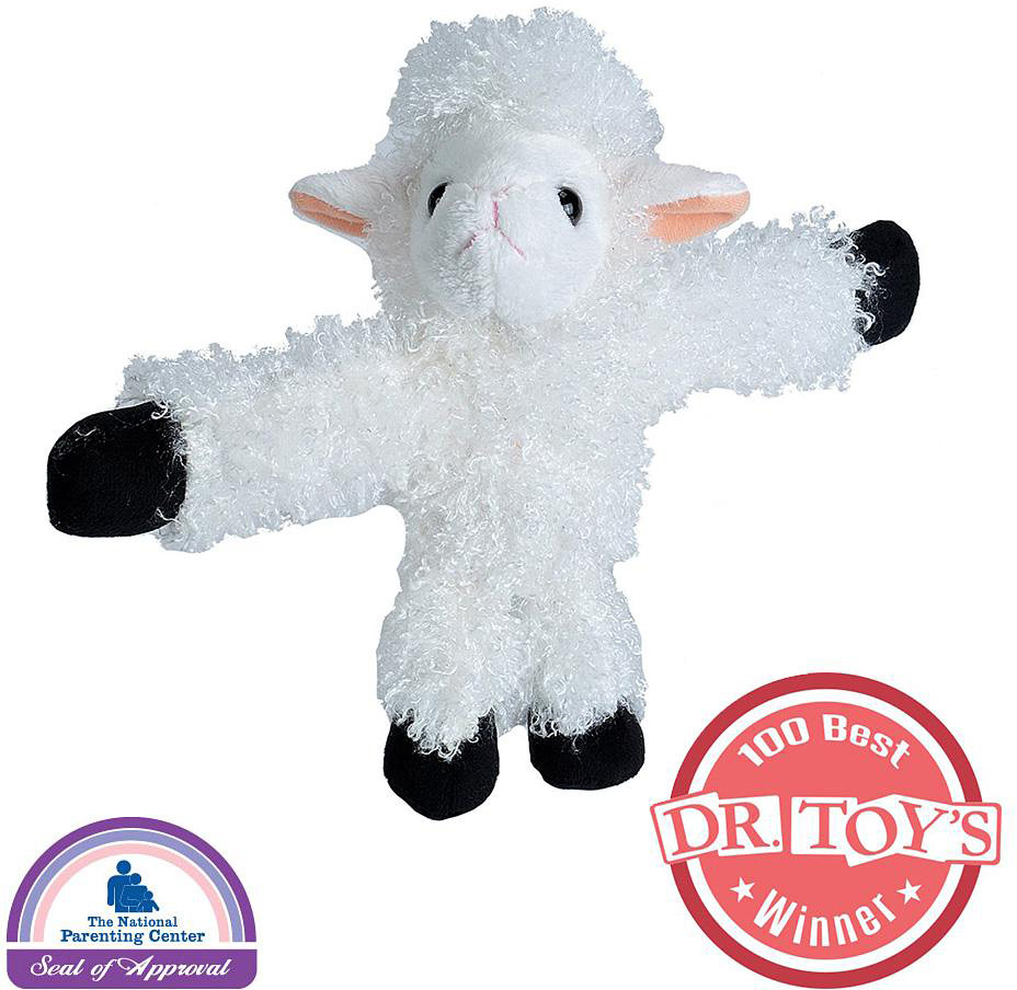 white lamb stuffed animal