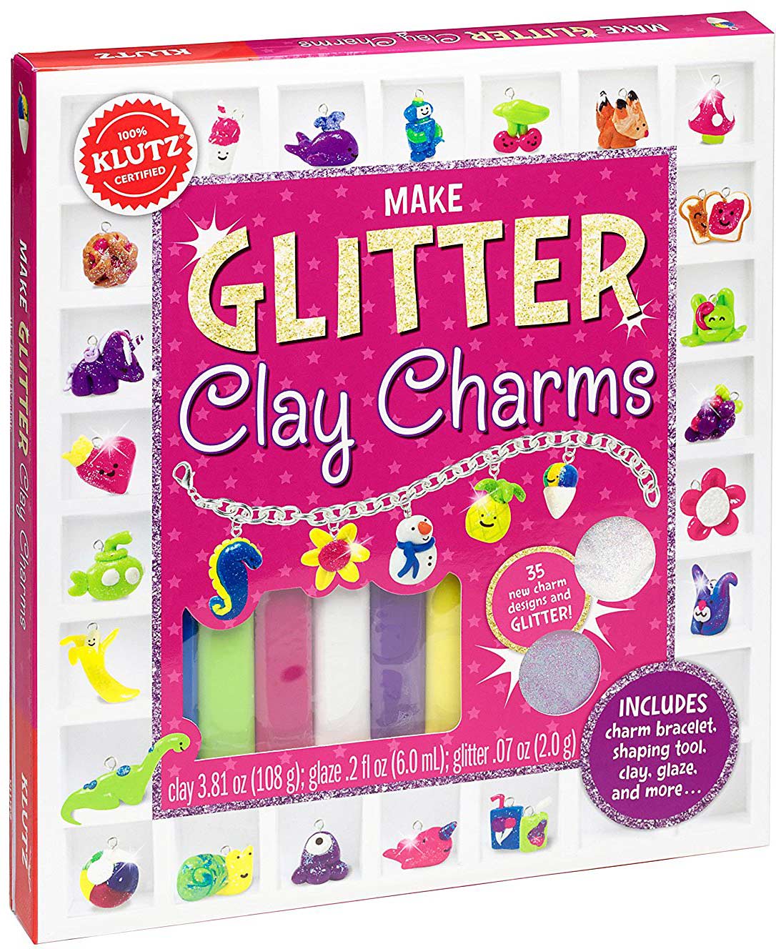 Klutz Make Glitter Clay Charms Craft Kit - Jack and Josie's Toy and Candy  Store