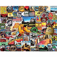 National Park Badges-1000 Piece Puzzle-White Mountain Puzzles
