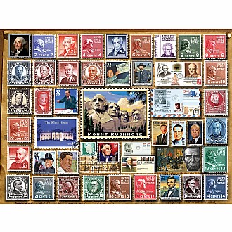 Presidential Stamps-1000 Piece Puzzle-White Mountain Puzzles