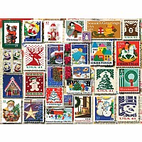 Christmas Stamps - 1000 Piece - White Mountain Puzzles