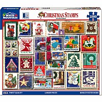 Christmas Stamps - 1000 Piece - White Mountain Puzzles