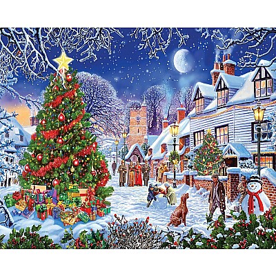 Village Christmas Tree - 1000 Piece - White Mountain Puzzles