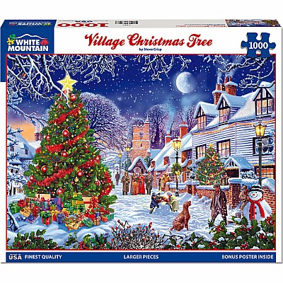 Village Christmas Tree - 1000 Piece - White Mountain Puzzles