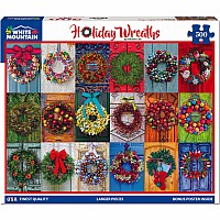 Holiday Wreaths - 500 Piece - White Mountain Puzzles