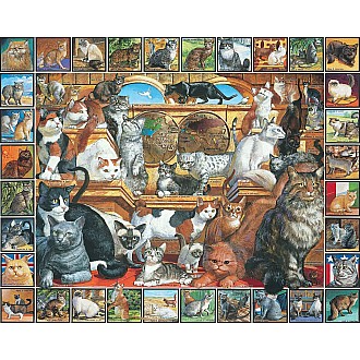 World of Cats Puzzle-White Mountain Puzzles 