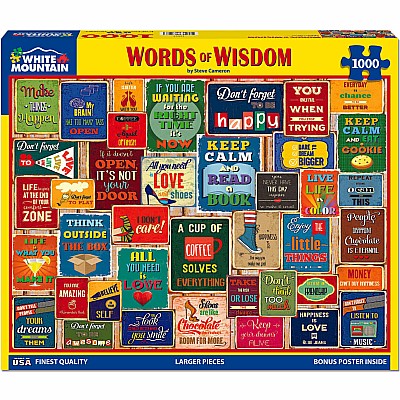 Words Of Wisdom (1000 pc) White Mountain
