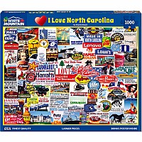 I Love North Carolina - 1000 Piece Jigsaw Puzzle