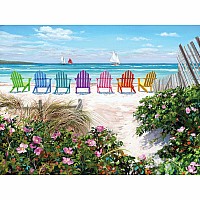 Rainbow Chairs - 500 Piece Jigsaw Puzzle