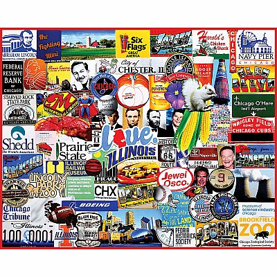 I Love Illinois - 1000 Piece Jigsaw Puzzle