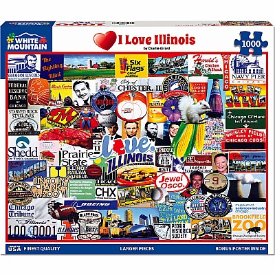 I Love Illinois - 1000 Piece Jigsaw Puzzle