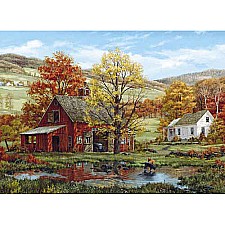 Friends in Autumn Puzzle-White Mountain Puzzles