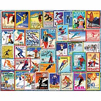Ski Stamps - 1000 Piece Jigsaw Puzzle