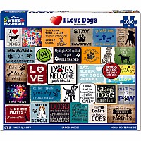 I Love Dogs - 1000 Piece Jigsaw Puzzle