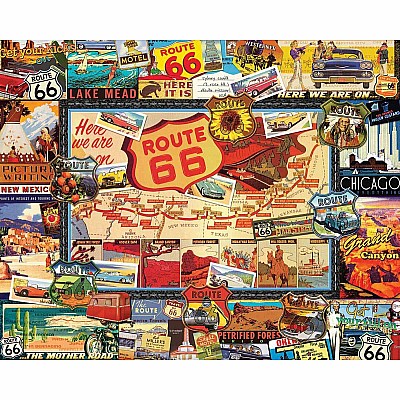 Route 66 - 1000 Piece - White Mountain Puzzles