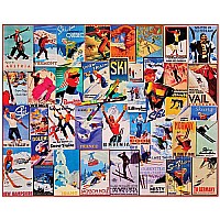 Vintage Ski Posters Puzzle - White Mountain Puzzles