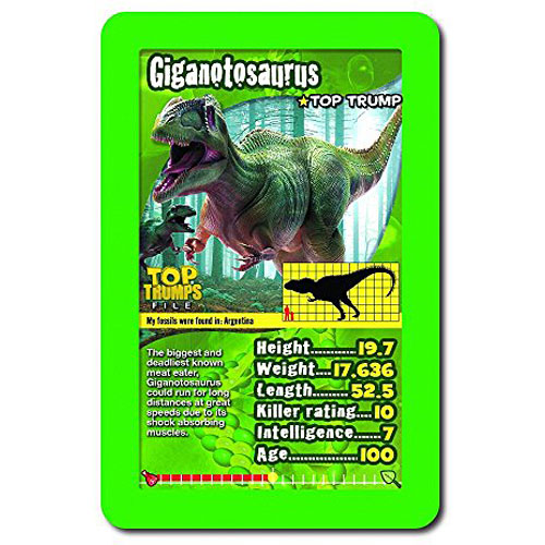 Dinosaurs 2003 Top Trumps Card Details about   Gallimimus 