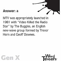 WordTeasers: Generations