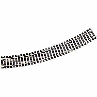 Code 100 Curved Snap-track(r) Nickel-silver Rail -- 18" Radius (black Ties) Pkg(6)