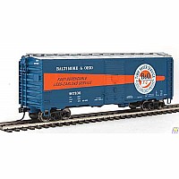 HO Scale - 40' Association of American Railroads 1944 Boxcar - Ready to Run - Baltimore & Ohio #467106 (blue, silver, orange; T