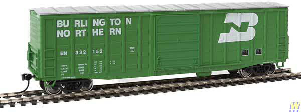 HO Scale - 50' Waffle-Side Boxcar - Ready To Run - Burlington Northern ...