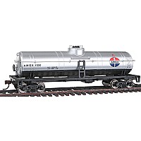 HO Scale - 40' Tank Car - Ready to Run - Amoco Oil (silver, red, white, blue)