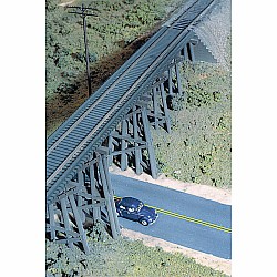 HO Scale - Trestle w/Deck Girder Bridge - Kit - 15-1/2 x 4 x 4" 38.7 x 10 x 10cm