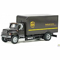 HO Scale - International(R) 4900 Single-Axle Box Van - Assembled - United Parcel Service (Modern Shield Logo; brown, yellow)