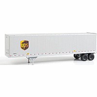HO Scale - 45' Stoughton Trailer 2-Pack - Assembled - United Parcel Service (Modern Shield Logo; gray, brown, yellow)