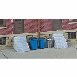 HO Scale - Vintage Garbage Cans & Recycling Bins - Kit (20)